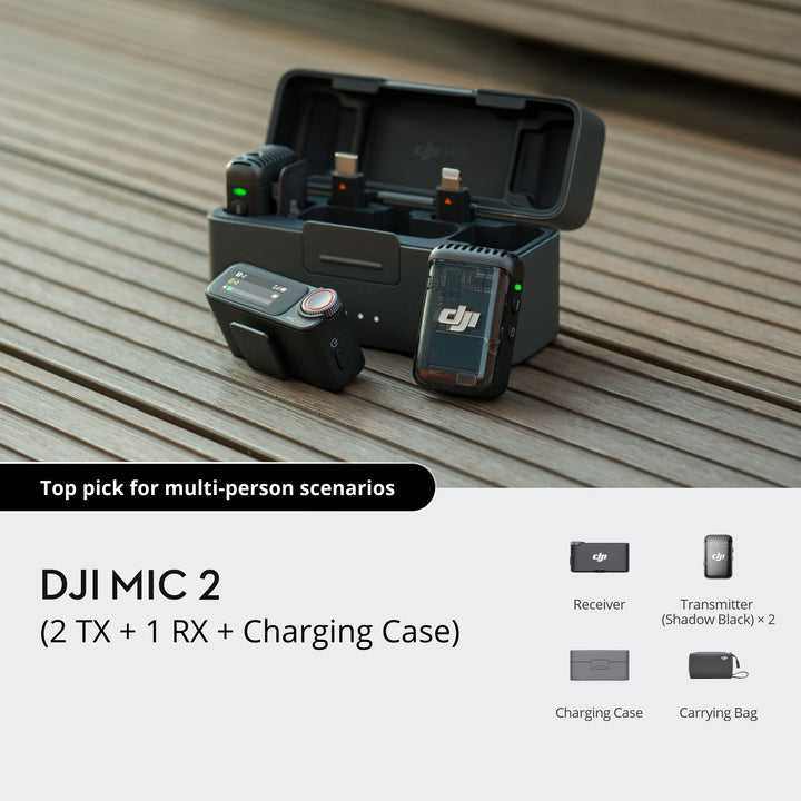 DJI Mic 2 (2 TX + 1 RX + Charging Case)