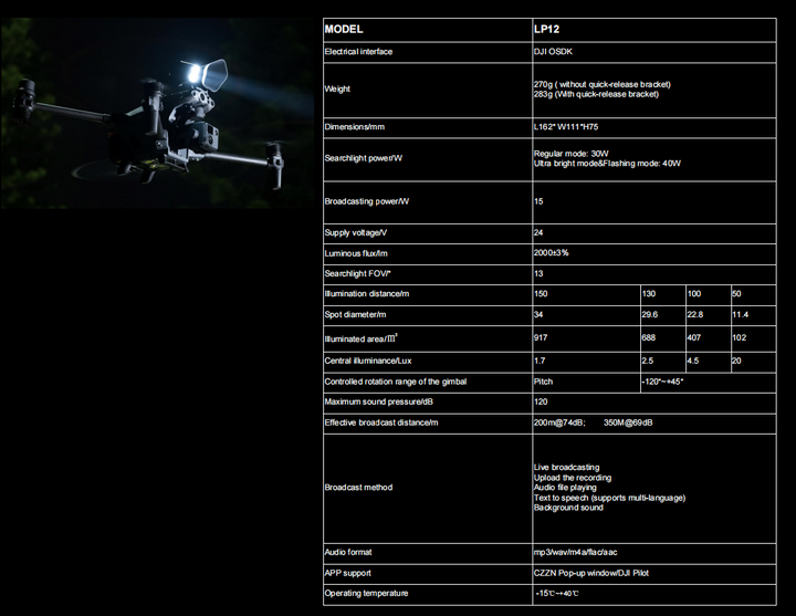 LP 12 Searchlight & Broadcasting System